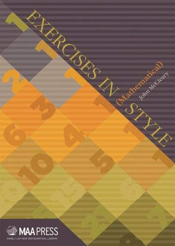 Exercises In Mathematical Style Stories Of Binomial Coefficients John Mccleary