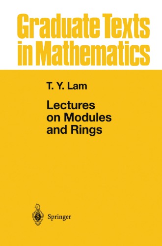 Lectures On Modules And Rings Lam Tsityuen