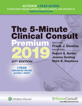 The 5minute Clinical Consult Premium 2019 27th Edition Frank J Domino Et Al