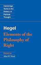 Elements Of The Philosophy Of Right 1 Publ 14 Print Wood