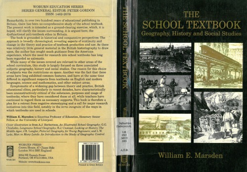 The School Textbook Geography History And Social Studies William E Marsden