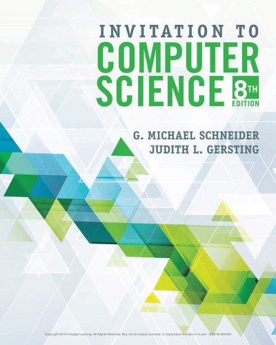Invitation To Computer Science 8th Gmichael Schneider Judith Gersting