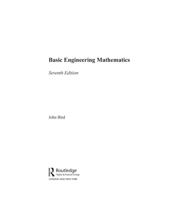 Basic Engineering Mathematics 7th Edition John Bird