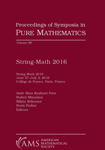 Stringmath 2016 Amirkian Kashanipoor Ruben Minasian Nikita Nekrasov