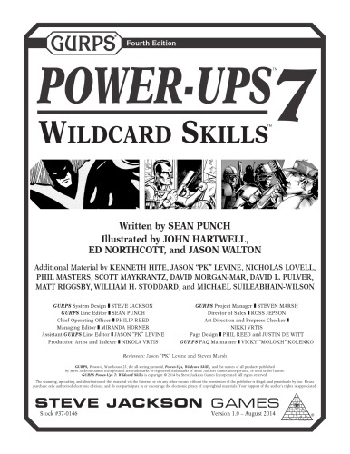 Gurps 4th Edition Powerups 7 Wildcard Skills Sean Punch