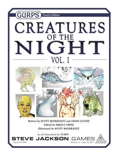 Gurps 4th Edition Creatures Of The Night Volume 1 Jason Levine