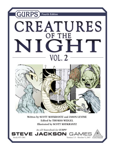 Gurps 4th Edition Creatures Of The Night Volume 2 Jason Levine