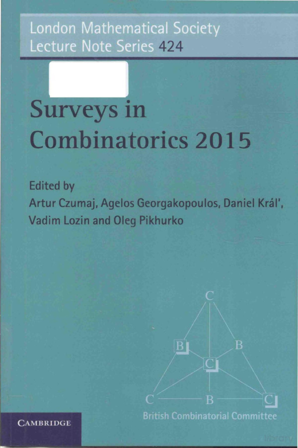Surveys In Combinatorics 2015 2015th Edition Artur Czumaj Agelos Georgakopoulos