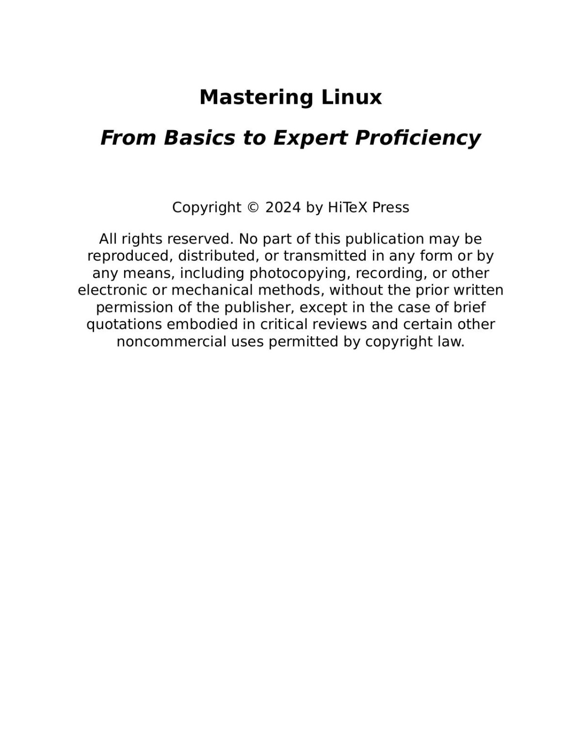Mastering Linux From Basics To Expert Proficiency William Smith