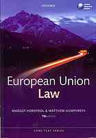 European Union Law 7th Ed Margot Horspool
