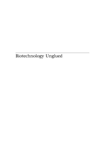 Biotechnology Unglued Science Society And Social Cohesion Michael D Mehta Ed