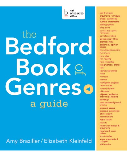 The Bedford Book Of Genres A Guide Braziller