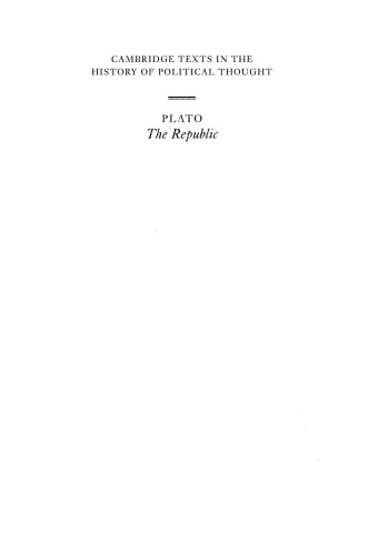 The Republic Plato G R F Ferrari Ed
