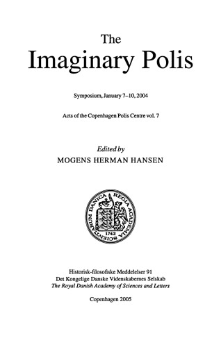 The Imaginary Polis Mogens Herman Hansen