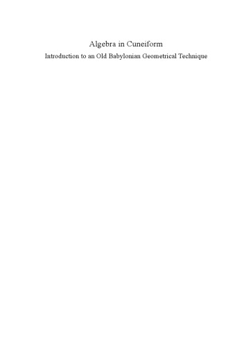 Algebra In Cuneiform Edition Open Access Jens Hyrup