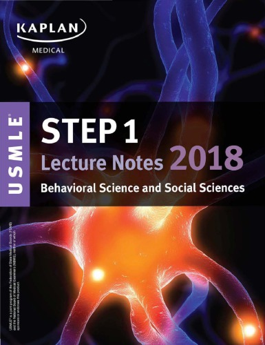 Usmle Step 1 Lecture Notes Kaplan 2018 Behavioral Science And Social Sciences 2018th Edition Alice Akunyili