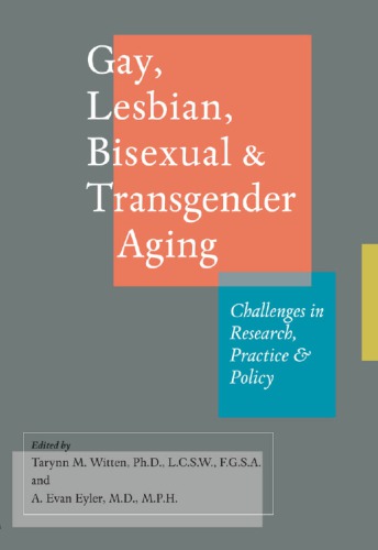 Gay Lesbian Bisexual And Transgender Aging Challenges In Research Practice And Policy Paperback Tarynn M Witten A Evan Eyler Eds