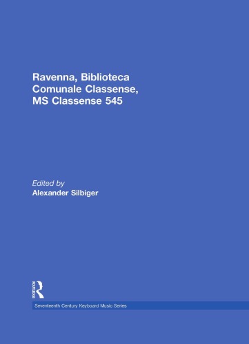 Ravenna Biblioteca Comunale Classense Ms Classense 545 Alexander Silbiger