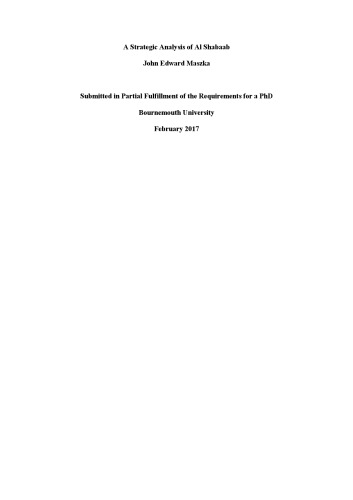 A Strategic Analysis Of Al Shabaab John Edward Maszka