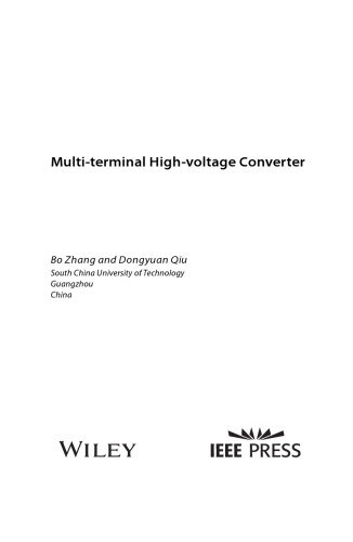Multiterminal Highvoltage Converter Bo Zhang Dongyuan Qiu