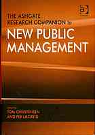 The Ashgate Research Companion To New Public Management Christensen