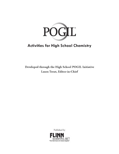Pogil Activities For High School Chemistry Laura Trout