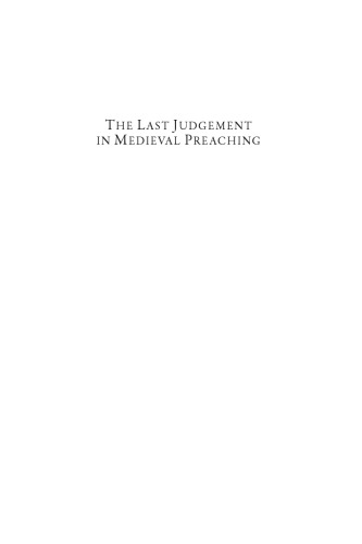 The Last Judgement In Medieval Preaching Thom Mertens Hansjochen Schiewer