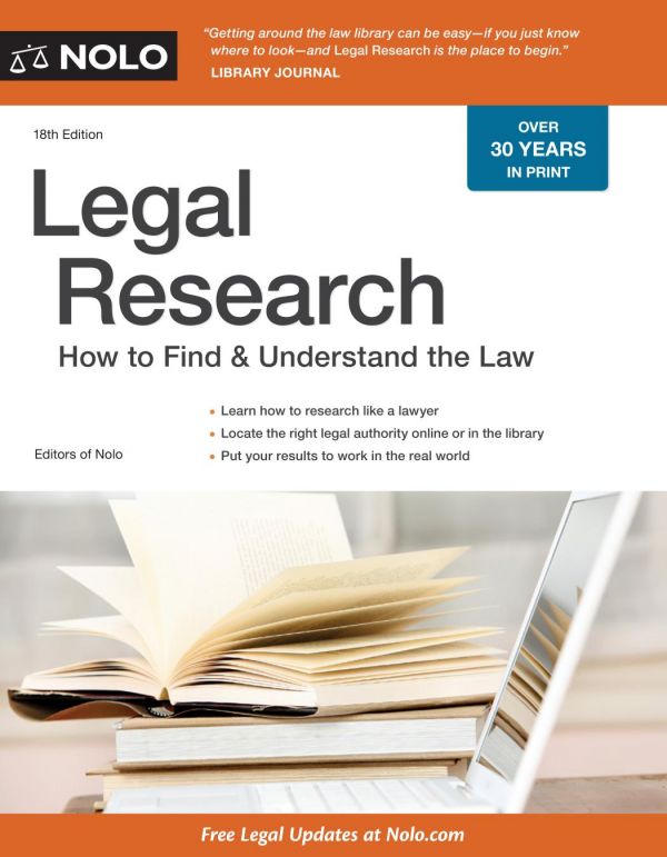 Legal Research How To Find Understand The Law 18th Edition Stephen Elias