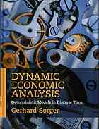 Dynamic Economic Analysis Deterministic Models In Discrete Time Sorger