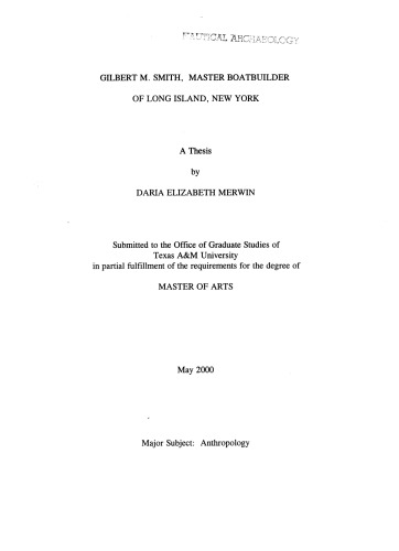 Gilbert M Smith Of Long Island Catboat Boat Yacht Plan Plans Gilbert M Smith
