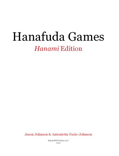 Hanafuda Games Hanami Edition Jason Johnson
