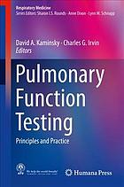 Pulmonary Function Testing Principles And Practice Irvin Charles G Kaminsky