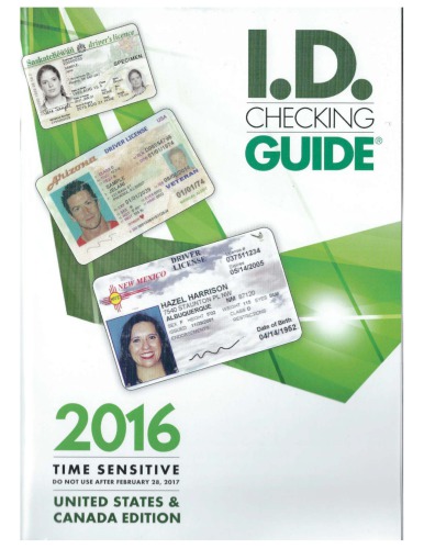 Id Checking Guide 2016 2016th Edition Drivers License Guide Company