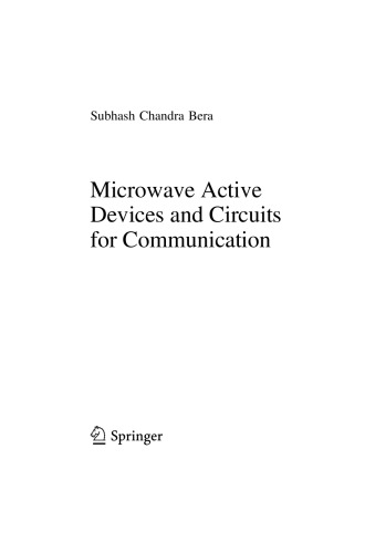 Microwave Active Devices And Circuits For Communication Subhash Chandra Bera