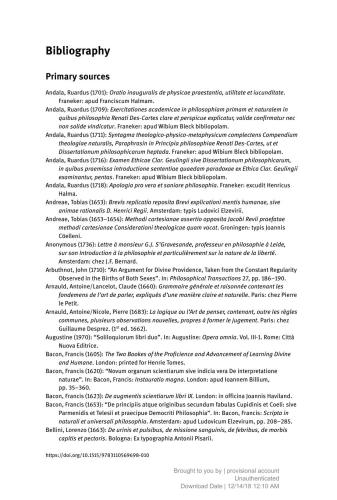 Dutch Cartesianism And The Birth Of Philosophy Of Science Andrea Strazzoni