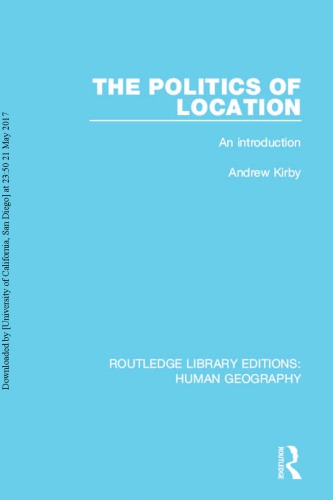 The Politics Of Location An Introduction Paperback Andrew Kirby