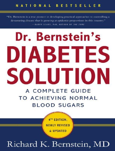 Dr Bernsteins Diabetes Solution 4th Ed 4th Edition Richard K Bernstein