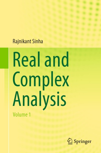 Real And Complex Analysis Volume 1 Rajnikant Sinha