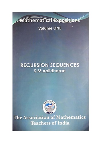 Amti Mathematics Expositions Vol 1 Recursion Sequences S Muralidharan S Muralidharan