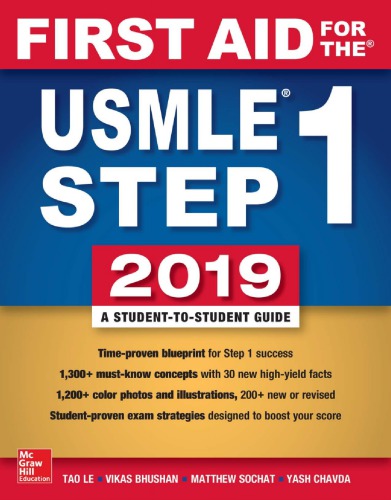 First Aid For The Usmle Step 1 2019 29th Edition Tao Le Vikas Bhushan