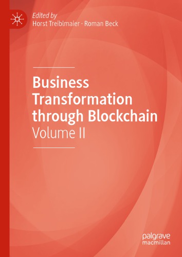Business Transformation Through Blockchain Volume Ii Horst Treiblmaier