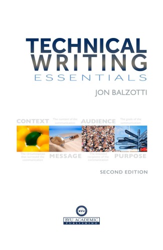 Technical Writing Essentials 2nd Edition Jon Balzotti