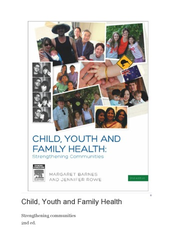 Child Youth And Family Health Strengthening Communities 2nd Margaret Barnes And Jennifer Rowe