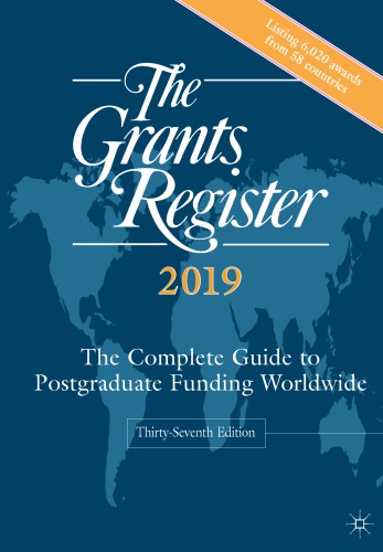 The Grants Register 2019 37th Ed Palgrave Macmillan