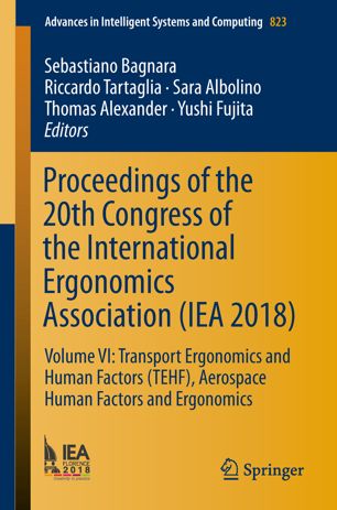Proceedings Of The 20th Congress Of The International Ergonomics Association Iea 2018 1st Ed Sebastiano Bagnara