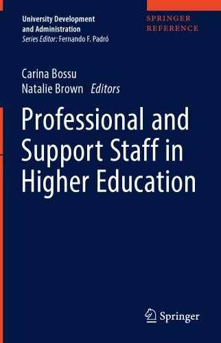 Professional And Support Staff In Higher Education 1st Ed Carina Bossu
