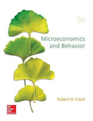 Microeconomics And Behavior Hardcover Robert H Frank