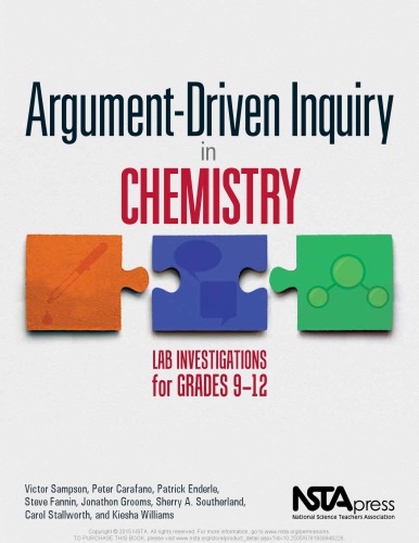 Argumentdriven Inquiry In Chemistry Lab Investigations For Grades 912 Victor Sampson