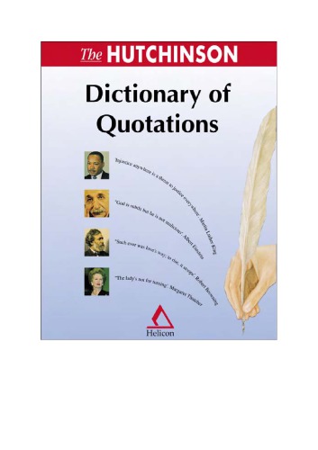 The Hutchinson Dictionary Of Quotations Helicon