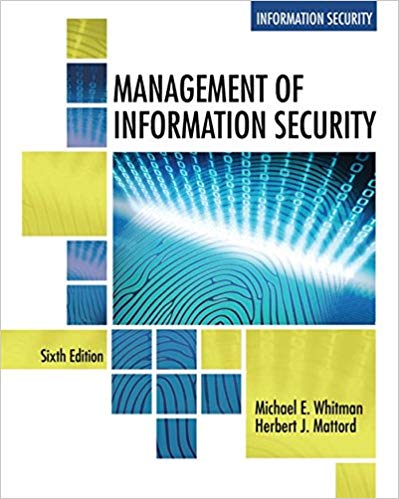 Management Of Information Security 6th Edition Michael E Whitman